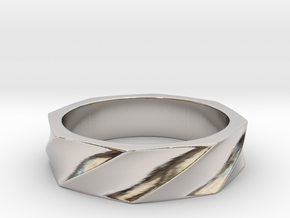 Octagon Twist Ring in Platinum: 5 / 49