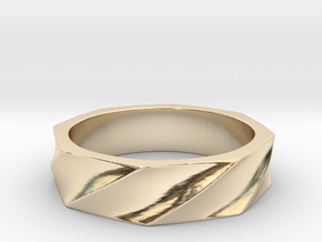 Octagon Twist Ring in 14K Yellow Gold: 5 / 49