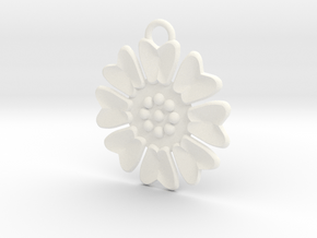 Lotus Pendant in White Processed Versatile Plastic