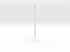 1:144 scale model rugged short sword in White Natural Versatile Plastic