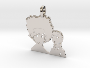 Huey & Riley (The Revolutionary, The Fundraiser) in Rhodium Plated Brass