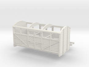 OO scale LBSCR 6 Ton Cattle Wagon in White Natural Versatile Plastic