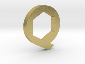 The Q in Natural Brass