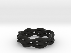 'Swoop' Braid Ring, size 8.25 in Black Natural Versatile Plastic