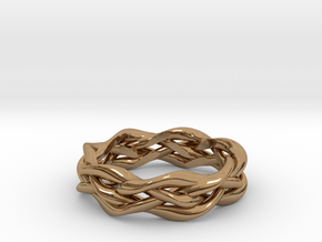 'Swoop' Braid Ring, size 8.25 in Polished Brass