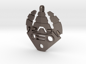 Stone Bohrok Pendent in Polished Bronzed-Silver Steel