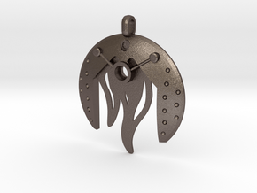 Fire Bohrok Pendent in Polished Bronzed-Silver Steel