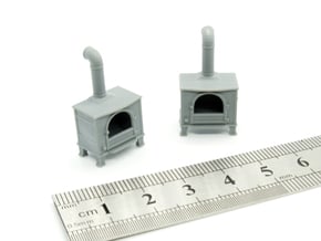 Stove Vintage 01. 1:56 Scale (28mm) in Tan Fine Detail Plastic