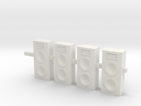 Speakers in White Natural Versatile Plastic