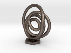 Spiral Knot in Polished Bronzed Silver Steel