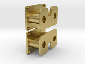 Buffer coupling for 16mm-scale industrial locos in Natural Brass