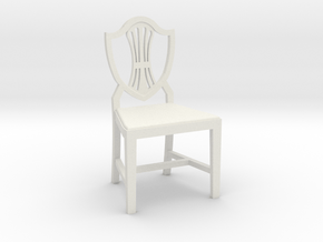 1:25 Shield Back Chair in White Natural Versatile Plastic