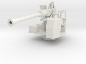 1/32 RN Single 40mm Bofors AA Gun in White Natural Versatile Plastic