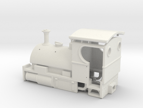 009  Pug Style Tram Engine in White Natural Versatile Plastic