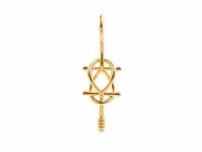 Double Ankh Pendant - Egyptian Jewelry in 18k Gold Plated Brass