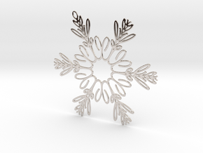 Celia metal snowflake ornament in Rhodium Plated Brass