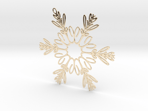 Celia metal snowflake ornament in 14K Yellow Gold