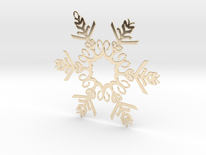 Colin metal snowflake ornament in 14K Yellow Gold