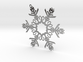 Colin metal snowflake ornament in Polished Silver
