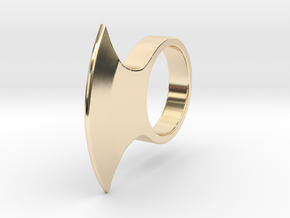 Axe Ring _ A in 14k Gold Plated Brass: 5 / 49