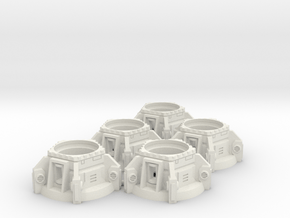Heavy Weapons Turret x5 in White Natural Versatile Plastic
