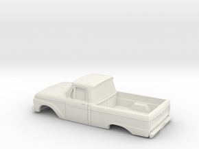 1/32 1966 Ford F - Series Reg Cab Reg Bed Shell in White Natural Versatile Plastic