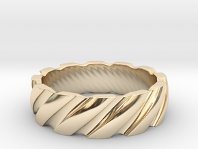 Twist Ring in 14k Gold Plated Brass: 5 / 49