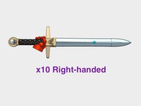 10x Right-handed Energy Sword: Sanguine Crusader in Tan Fine Detail Plastic