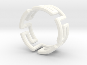 Labyrinthos Ring in White Processed Versatile Plastic: 7 / 54