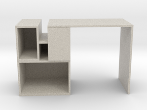 Modern Miniature Sideboard 1:12 in Natural Sandstone: 1:12