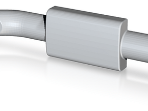 Left tail pipe for AMC Gremlin Drag Build in Tan Fine Detail Plastic