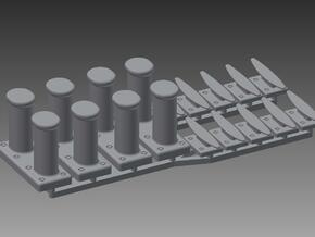 Special Bollards fairlead and cleat set 1/48 in Smooth Fine Detail Plastic