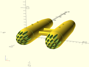 Matra 116 rocket pod (empty) in Tan Fine Detail Plastic: 1:72