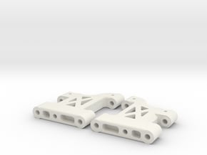 MO27-1|TL-01|Stock length front suspension arms in White Natural Versatile Plastic