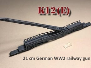 21cm K12 e Kanone  Eisenbahn 1/285 u 6mm in Tan Fine Detail Plastic