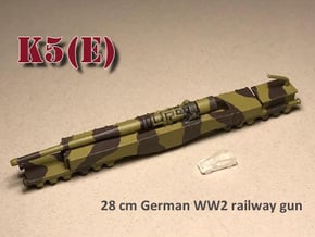 Krupp K5 28cm Leopold railway artillery 1/285 6mm  in Tan Fine Detail Plastic