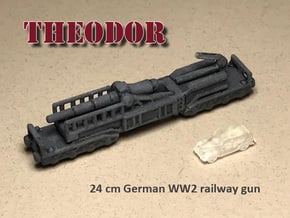 24cm kanone theodor l/40 railway Gun ho German 6mm in Tan Fine Detail Plastic