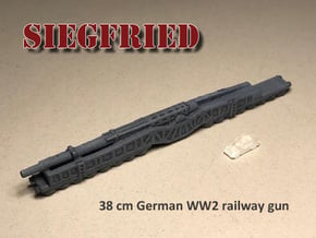  K E Kanone Eisenbahn 38cm Siegfried 1/285 6mm in Tan Fine Detail Plastic