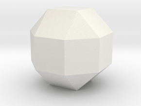 Rhombicuboctahedron in White Natural Versatile Plastic