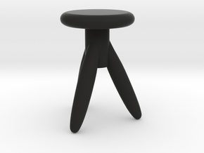 Miniature 1:24 Chair in Black Premium Versatile Plastic: 1:24