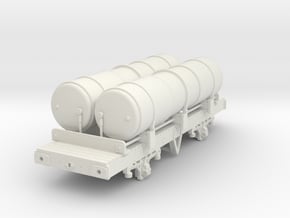 OO scale LBSCR Ex MET Gas Wagon in White Natural Versatile Plastic