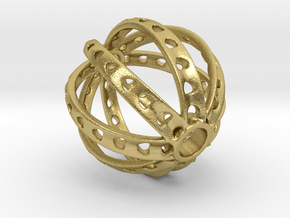 Ring X3 in Natural Brass: Small