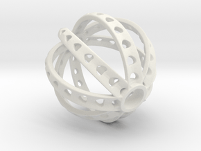 Ring X3 in White Natural Versatile Plastic: Small