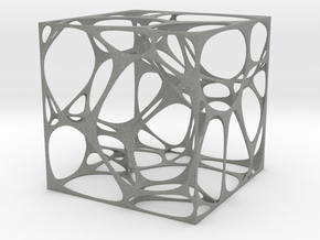 Voronoi Cube 3D in Gray PA12