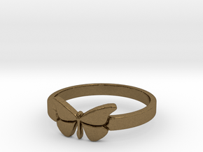 Butterfly (small) Ring Size 9 in Natural Bronze