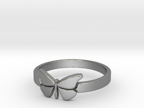 Butterfly (small) Ring Size 9 in Natural Silver