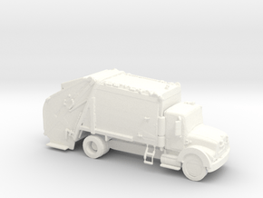 HO Scale Trash Truck in White Processed Versatile Plastic