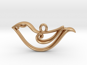 Tiny Bird Charm in Polished Bronze