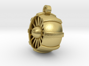 JetEngine Pendant in Natural Brass: Small