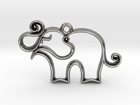Tiny Elephant Charm in Antique Silver